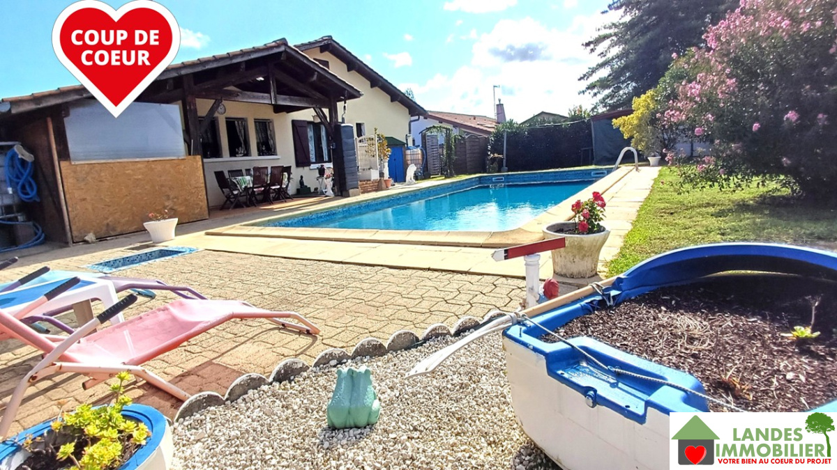 Maison 4 pièces 96m² + piscine 10×5 + garage 27m² sur 800m²